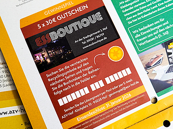 Buchstabensuchgewinnspiel im Abfallkalender 2026