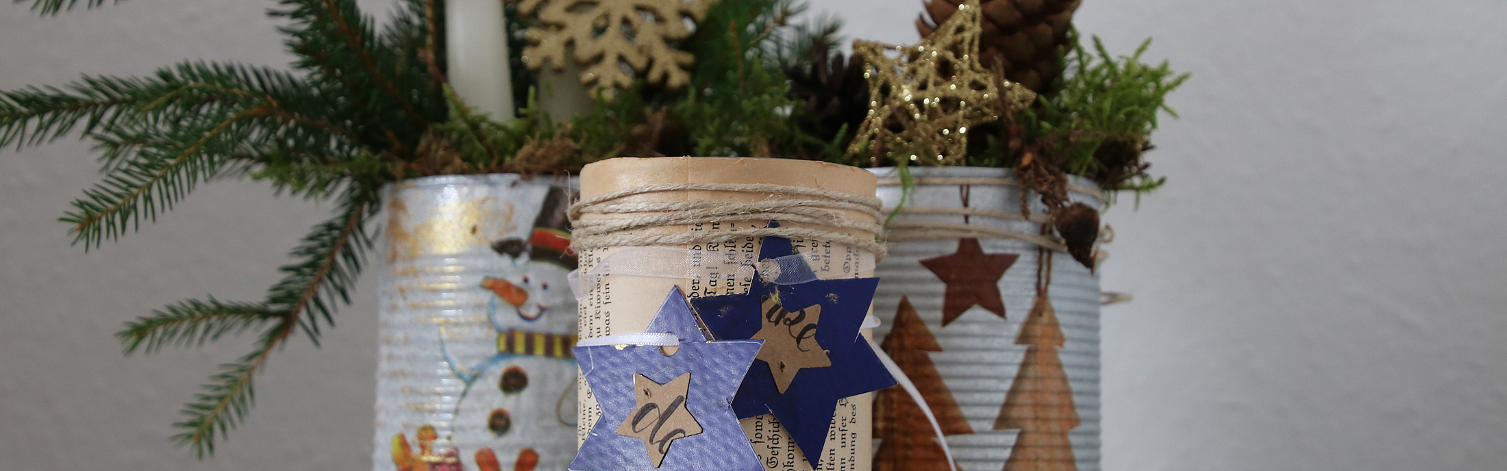 Weihnachtsbasteln 2024 Upcycling Konservendosen