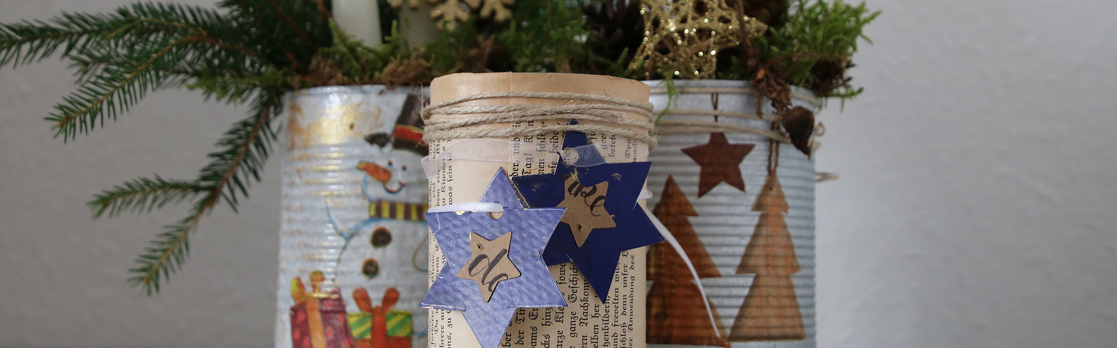 Weihnachtsbasteln 2024 Upcycling Konservendosen