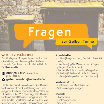 Fragen und Antworten zur Gelben Tonne, Hof