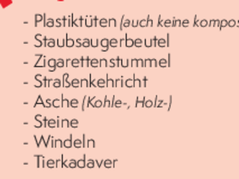 Kompostierbare Biotüten sind im Bioaball nicht erlaubt.