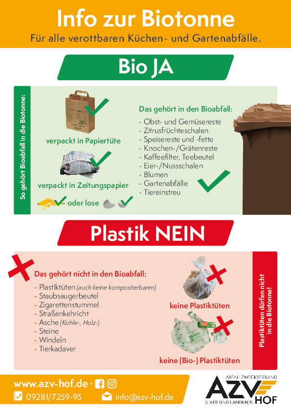 Flyer mit Informationen zur Biotonne