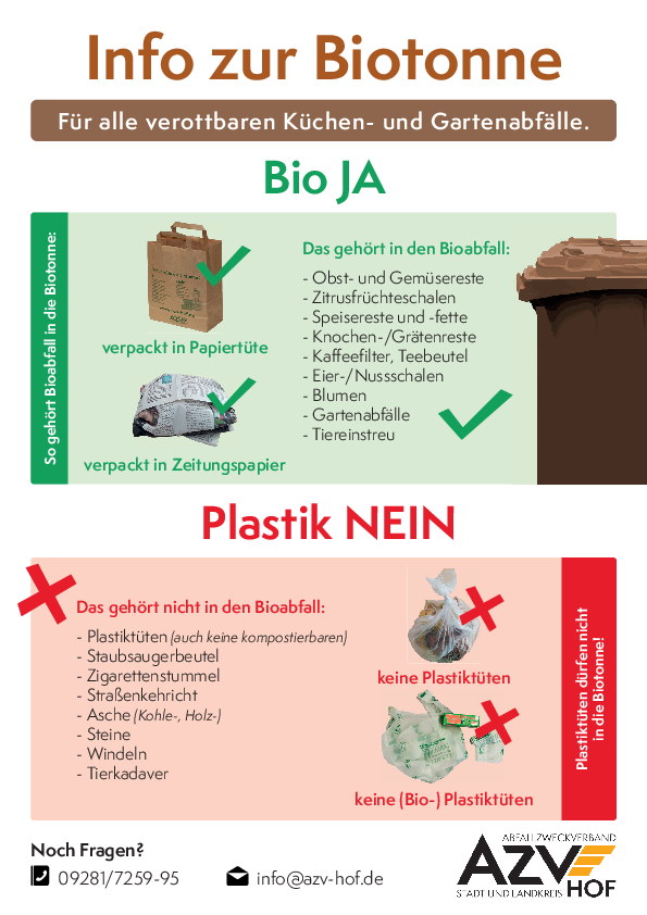 Flyer mit Informationen zur Biotonne