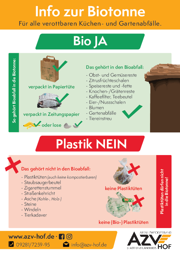 Flyer mit Informationen zur Biotonne