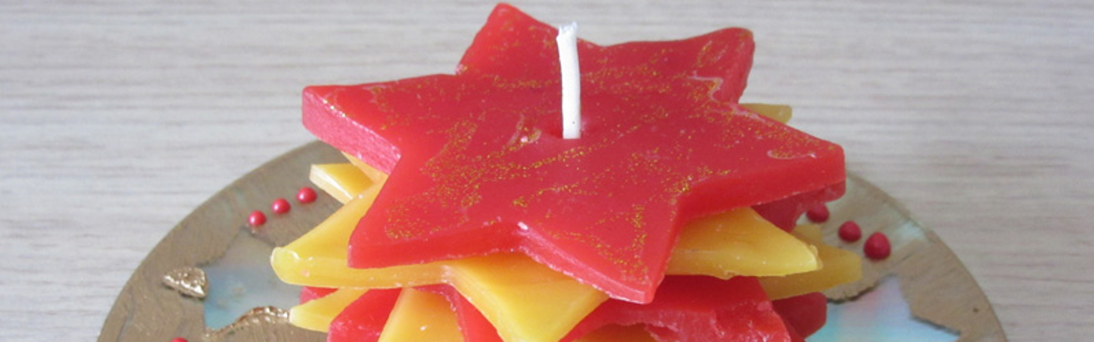 selbstgebastelte Sternenkerze