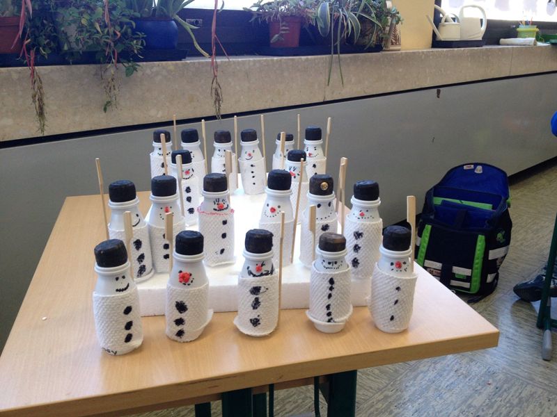 Sorgenfresser-Schneemänner von der Grundschule Naila, ehemalige 2a