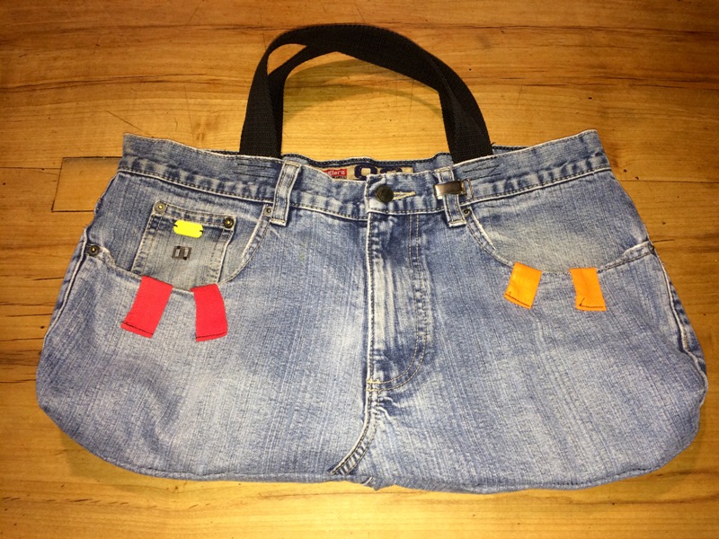 Tasche aus alten Jeans von Inge Köppel, Schwarzenbach/Saale	